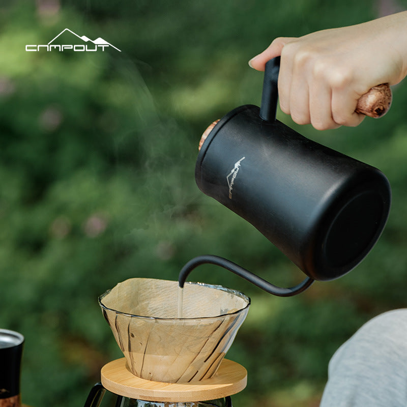 OUTDOOR COFFEE SET COMBINATION COFFEE FILTER CUP HANDMADE COFFEE POT FIBER COFFEE SET PORTABLE HOME USE