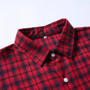Men's Casual Plaid Long-Sleeved Shirt
