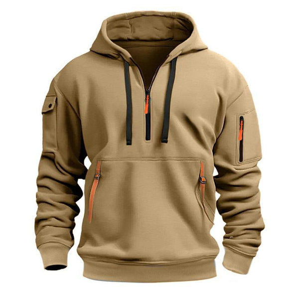 Men's Casual Sports Multi-Zip Hoodie