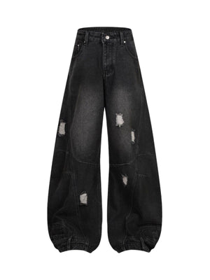 Verwaschene Distressed-Jeans 