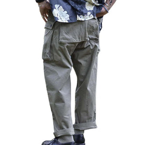 Herren Vintage Cargohose mit mehreren Taschen und geradem Bein