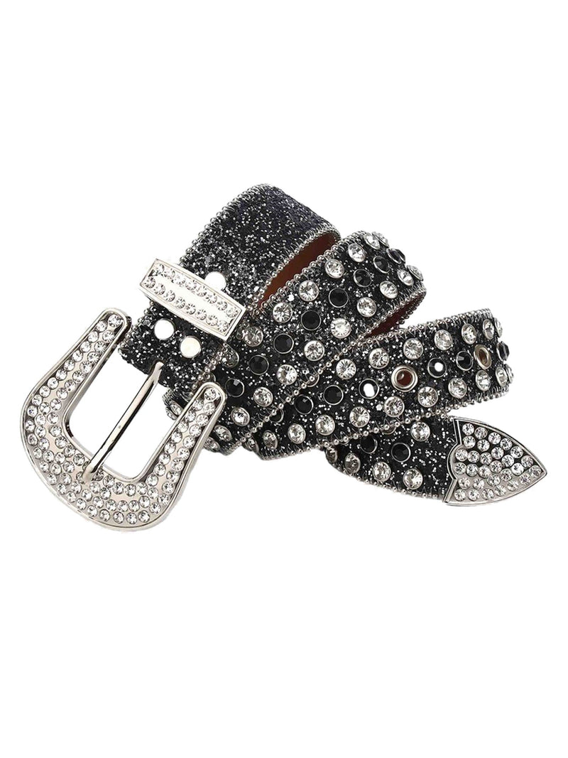 Studded Rhinestone Hip Hop Belt