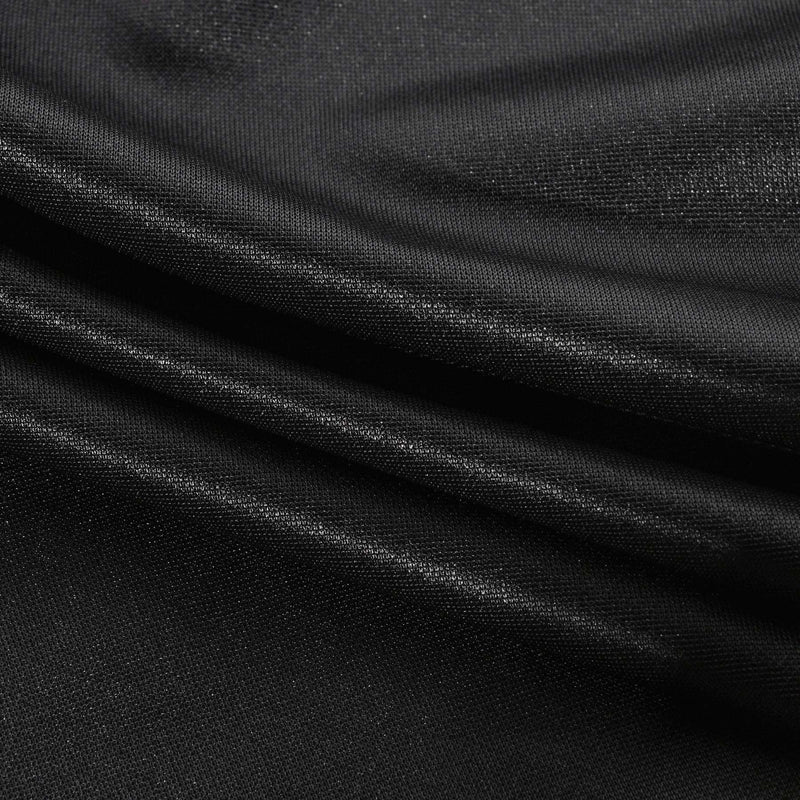 Men's Leather Stitching Zip-up Round Neck Long-sleeved T-shirt (Internal T-shirt Not Included)