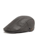 Herren Vintage Casual Leder Baskenmütze