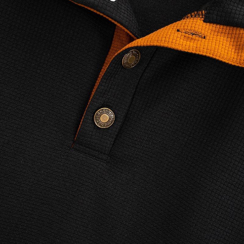 Lässiges Outdoor-Sweatshirt mit Stehkragen und Waffelmuster für Herren