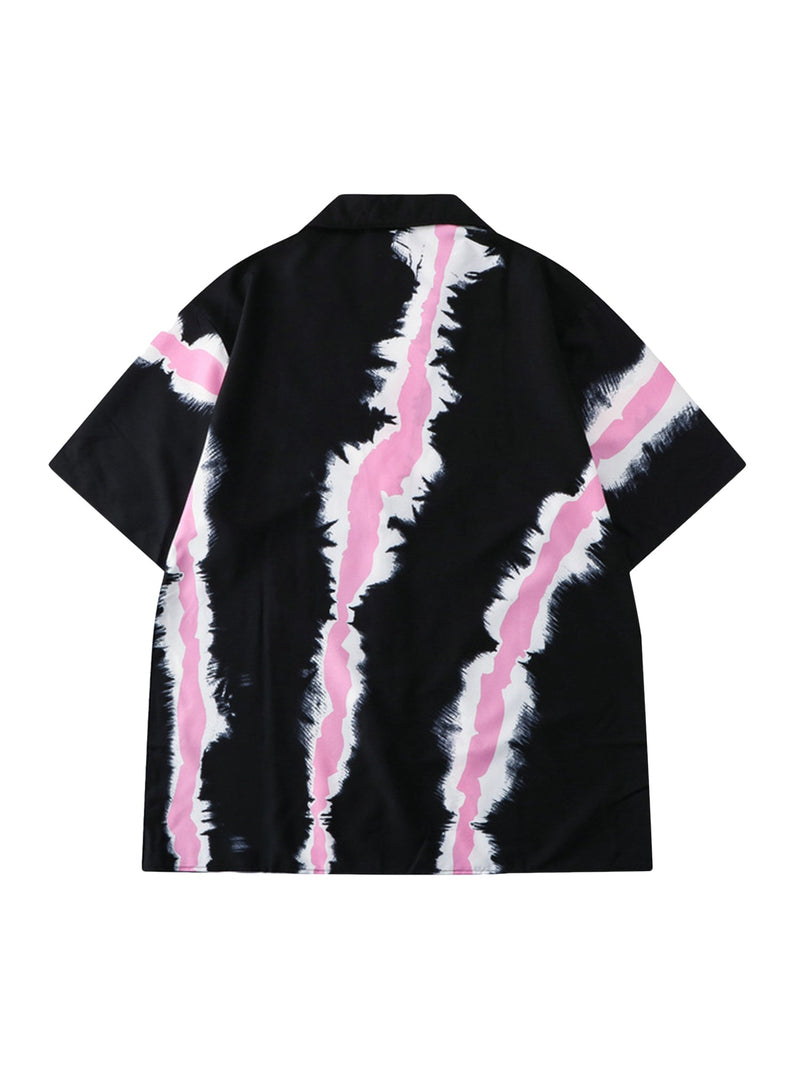 Street Print Butterfly Short Sleeve Shirt