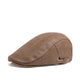 Herren Vintage Casual Leder Baskenmütze