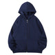 custom_alt#color_Silver Fleece Zipper Hoodie - Navy Blue