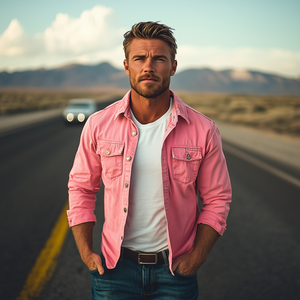 Klassisches, modisches, lässiges, gewaschenes Langarmhemd für Herren