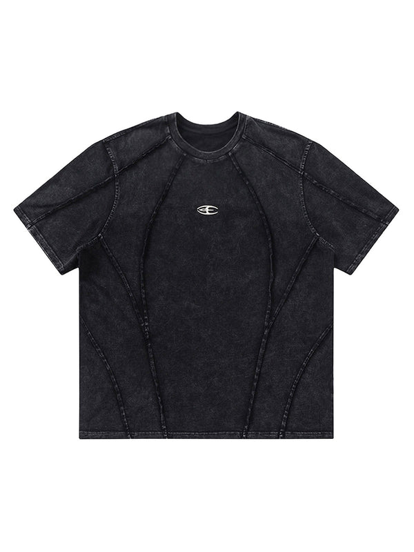 Split Raw Edge Short Sleeve T-shirt