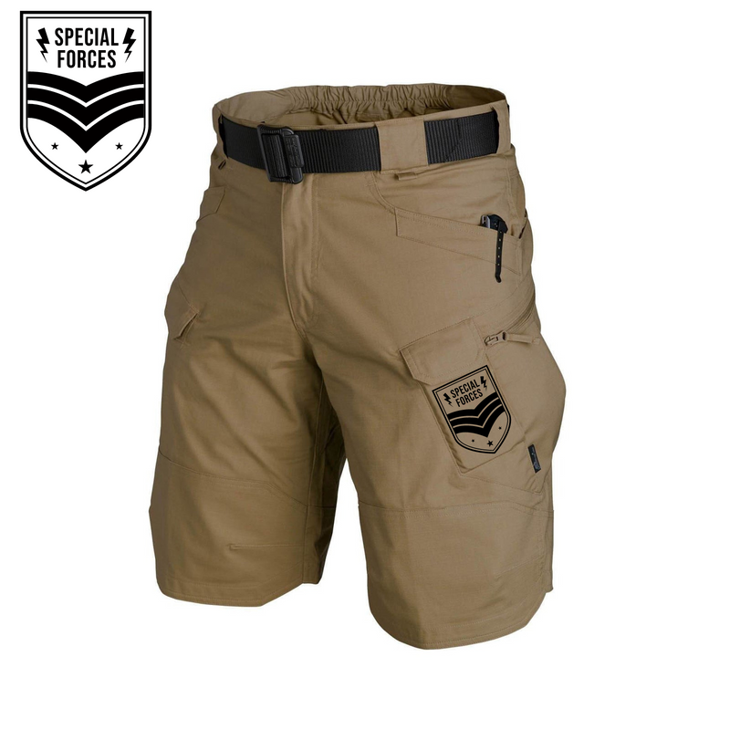 Special FORCES TACTICAL MULTI POCKETS 11'' INSEAM PERFORMANCE CARGO SHORTS WITH BUCKLE BELT