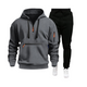 CASUAL SPORTS MULTI ZIPPER ARM POCKET MEN'S SWEATSHIRT HOODIE OUTFIT