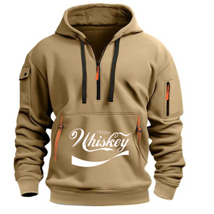 ICH GENIESSE ARMTASCHE REISSVERSCHLUSS-KAPUZENPULLOVER