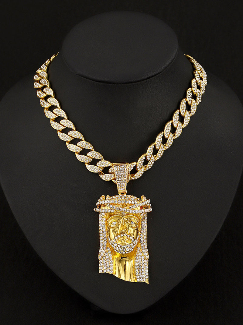 Diamond Jesus Cuban Necklace