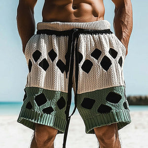 Men's Spring Fashion Woven Hollow Sports Shorts