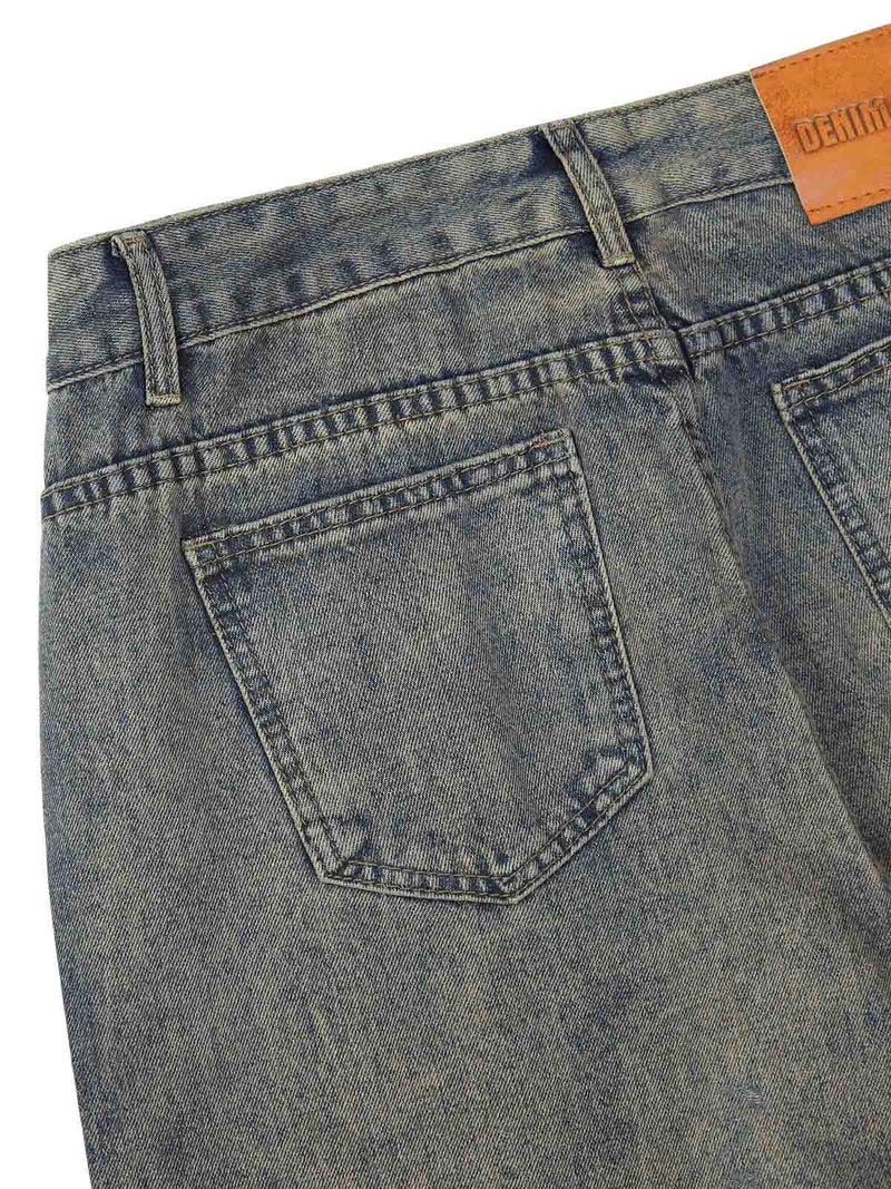 American Retro Contrast Washed Jeans