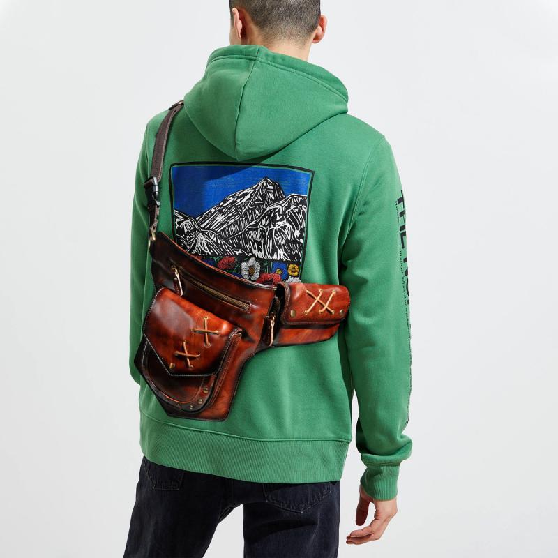 Men's Classic Retro Personality Outdoor Leather Waist Bag