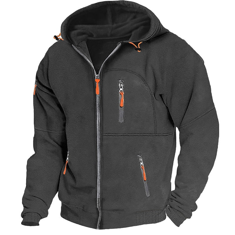 Men's Hoodie Full Zip Hoodie Fleece Hoodie