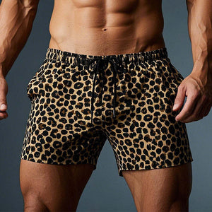 Men's Leopard Print Comfortable Breathable Shorts