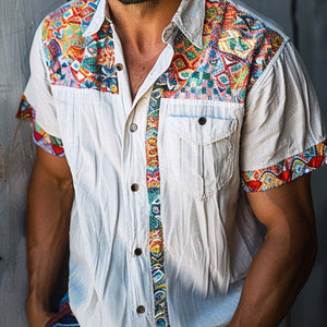Men's Ethnic Print Casual Shirt