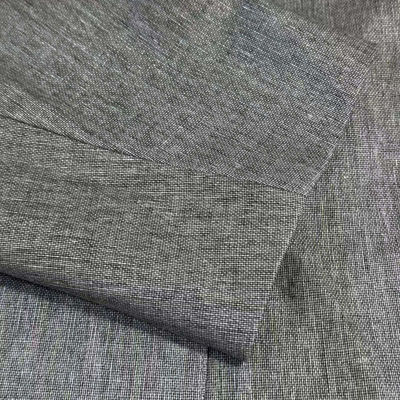 Lässiger Herren-Blazer aus Baumwolle und Leinen mit Revers, einreihig, schmaler Schnitt