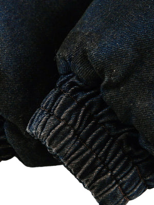 Washed Denim Fur Hooded Jacket