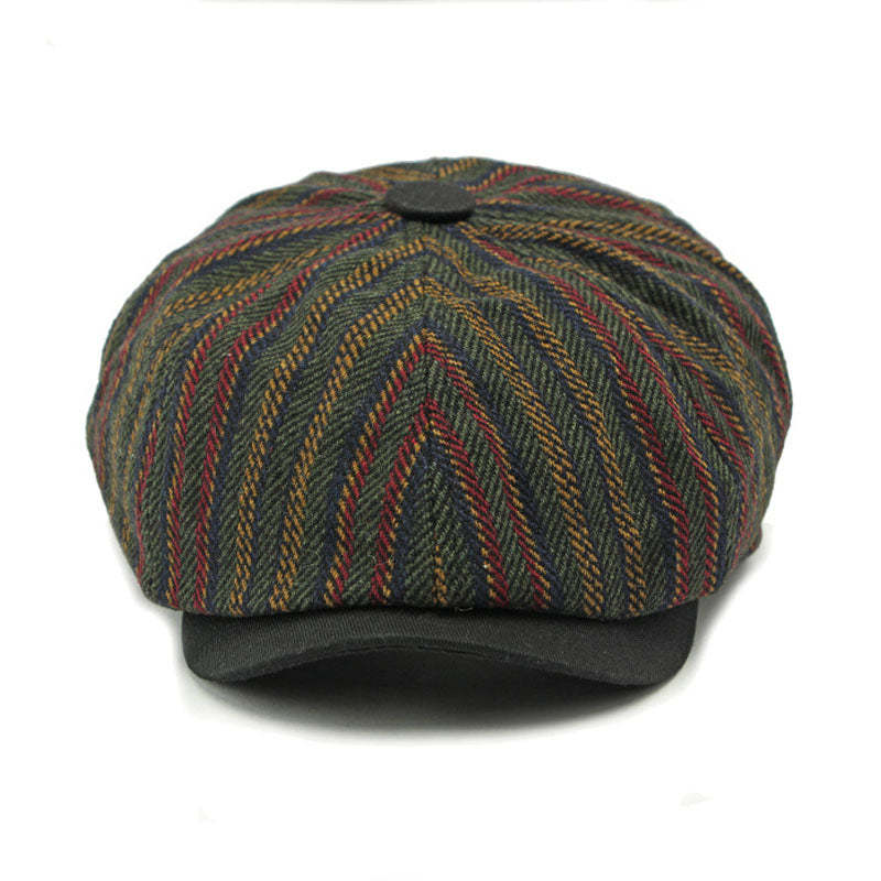 Herren Vintage Bohemian Gestreifter Zeitungsjungenhut
