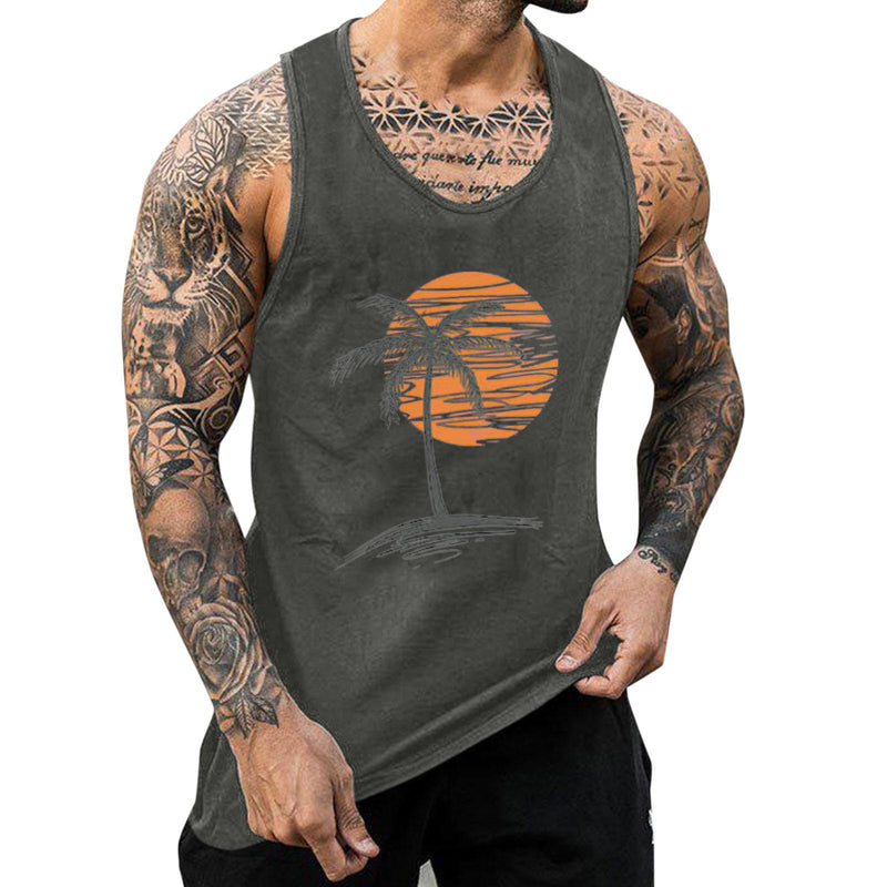 MEN'S HAWAIIAN VACATION CASUAL SPORTS MEN'S TANK TOP