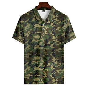 Übergröße Camo Poloshirt-5XL