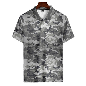 Übergröße Camo Poloshirt-5XL