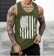 Men's American Flag Sports Gym Tank Top