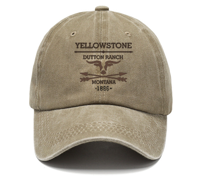 YELLOW STONE Washed Cotton Print Hat