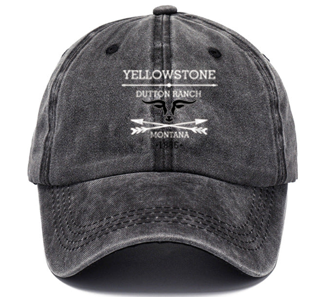 YELLOW STONE Washed Cotton Print Hat