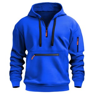 CASUAL SPORTS MEHRERE REISSVERSCHLUSSARMTASCHE HERREN SWEATSHIRT HOODIE