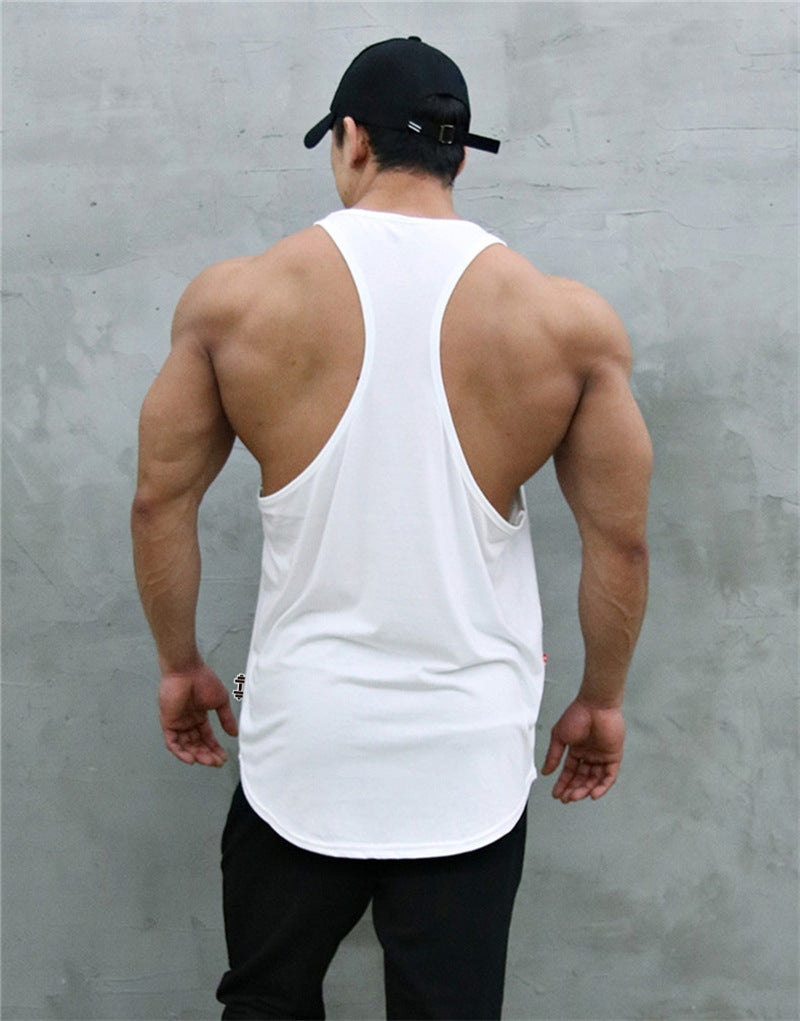 Men's Muscle Fitness Sleeveless T-Shirt Quick Dry Loose Sports Vest