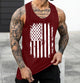 Men's American Flag Sports Gym Tank Top