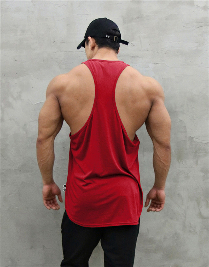 Men's Muscle Fitness Sleeveless T-Shirt Quick Dry Loose Sports Vest