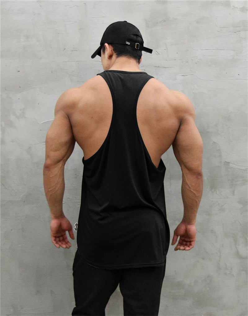 Men's Muscle Fitness Sleeveless T-Shirt Quick Dry Loose Sports Vest