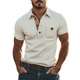 Herren Frühlingsmode Lässiges Slim Wildleder Splicing Kurzarm Poloshirt