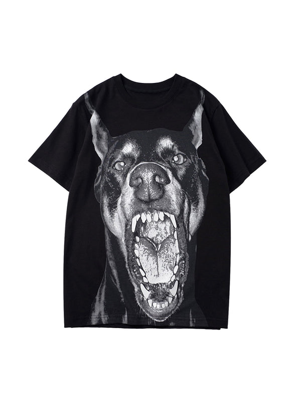 3D Printed Doberman Dog Head Hip Hop T-shirt