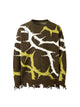Pullover mit Dornen-Destroyed-Muster