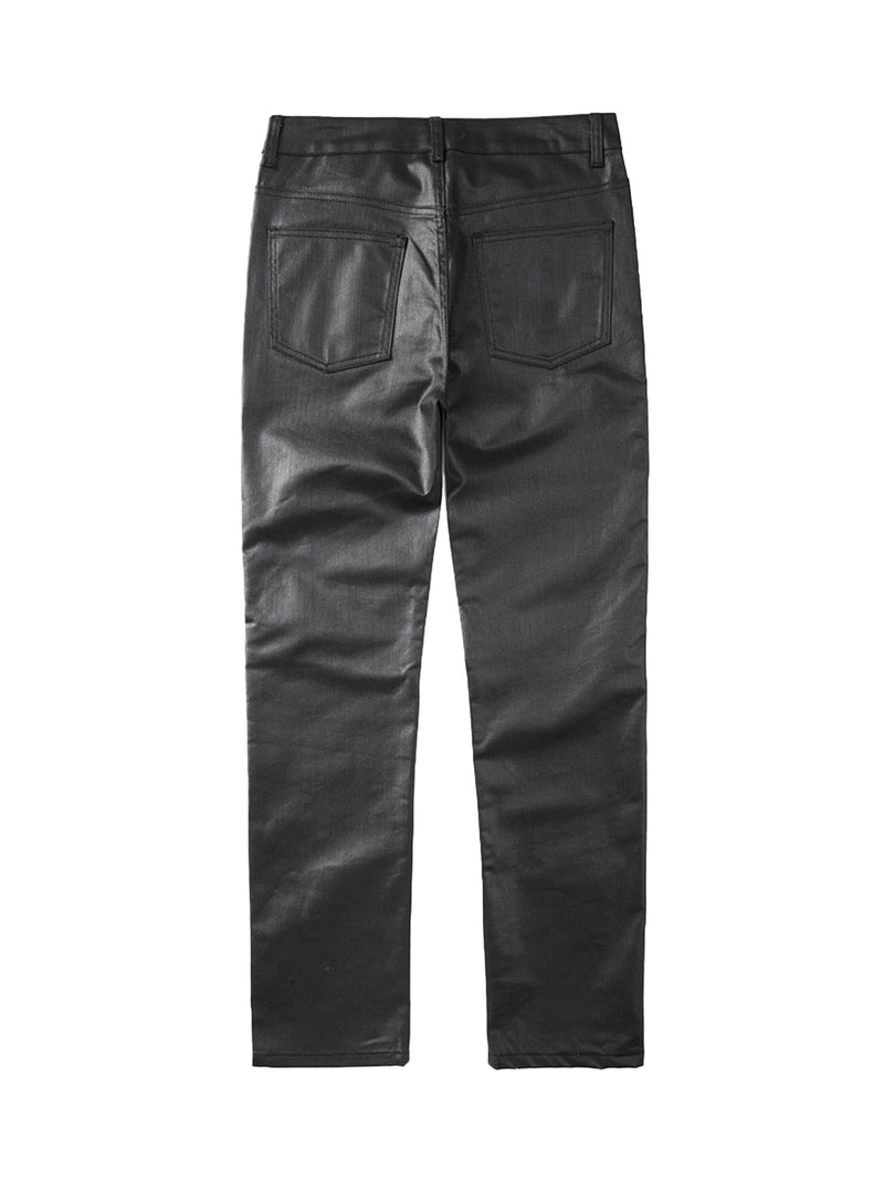 Retro Zipper Pocket Slim Straight Pants