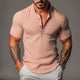 Herren Retro Casual Stehkragen Elastisches Kurzarmhemd
