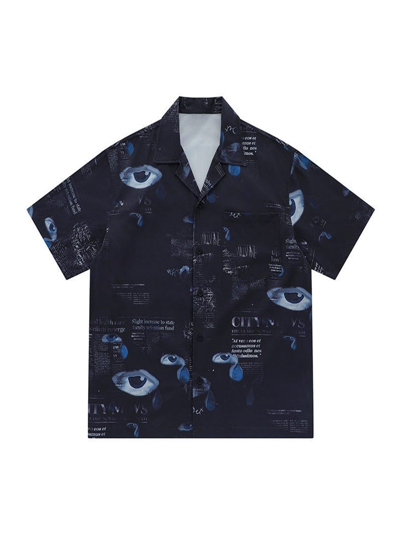 American Hip Hop Eye Print Shirts