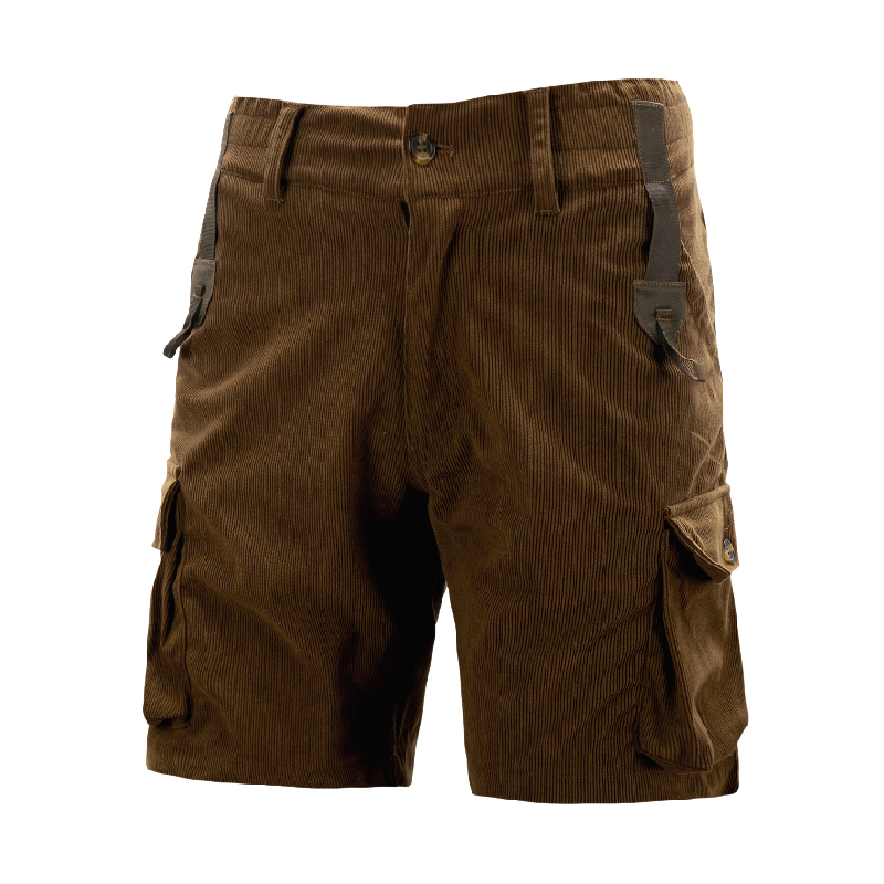 Lässige Outdoor-Cargo-Shorts aus Cord mit mehreren Taschen für Herren