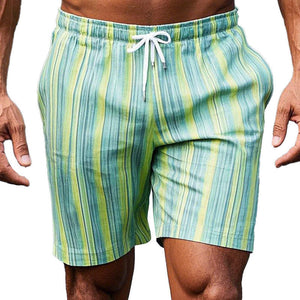 Men's Stripe Printed Casual Shorts