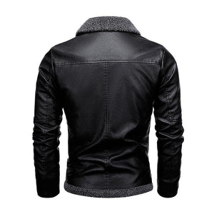 Men's Fur All-in-one Plus Velvet Thickened Leather Jacket