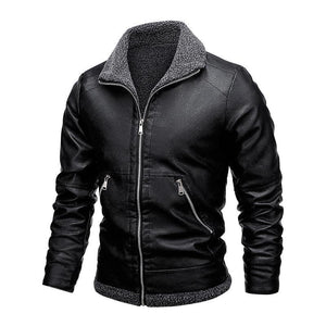 Men's Fur All-in-one Plus Velvet Thickened Leather Jacket