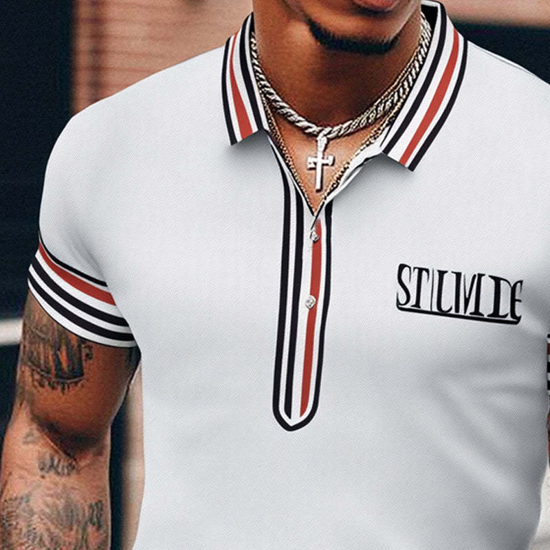 Herren Sommer Komfort Polokragen Kurzarm T-Shirt