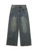 Deconstructed Design Wash Jeans